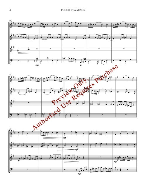 The Fugal Handel, for Brass Quartet