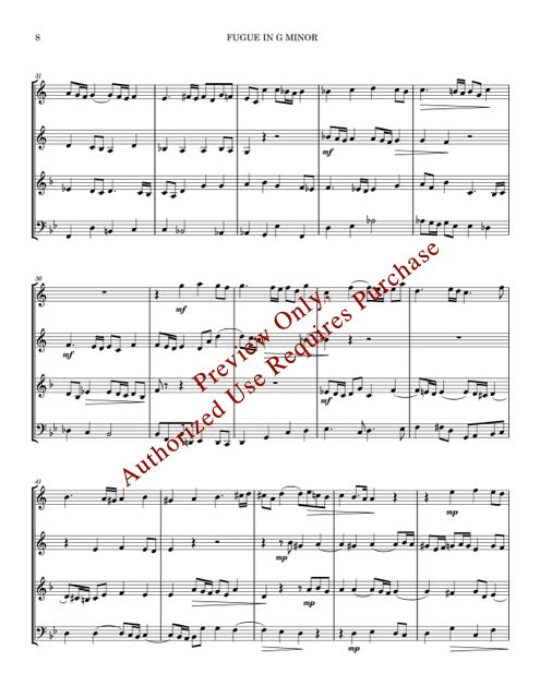 The Fugal Handel, for Brass Quartet