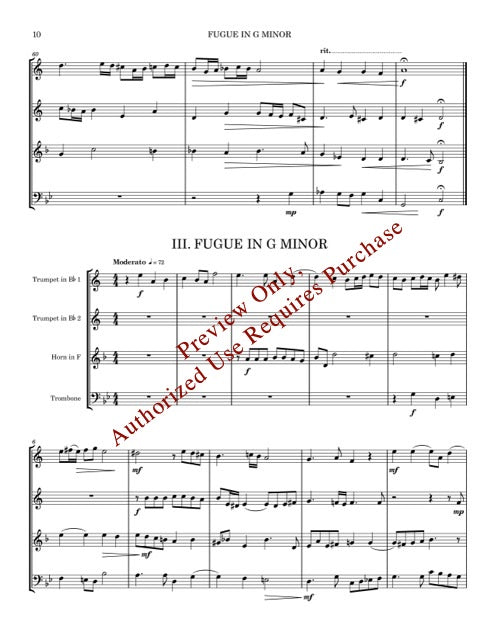 The Fugal Handel, for Brass Quartet