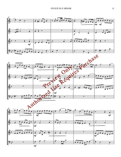 The Fugal Handel, for Brass Quartet
