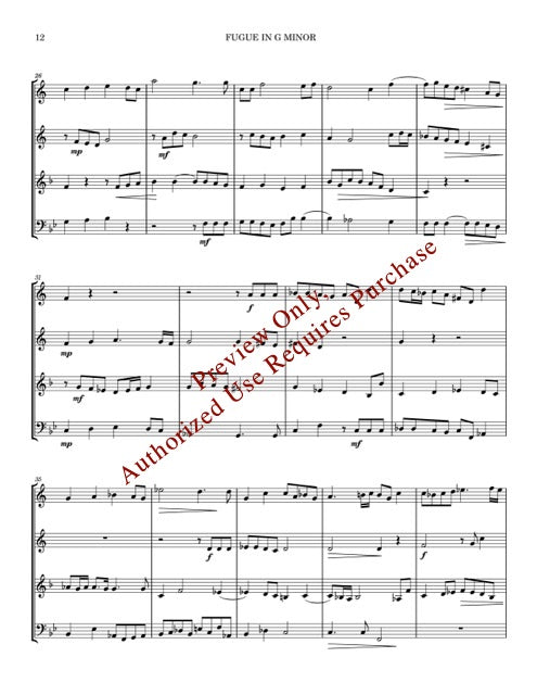 The Fugal Handel, for Brass Quartet