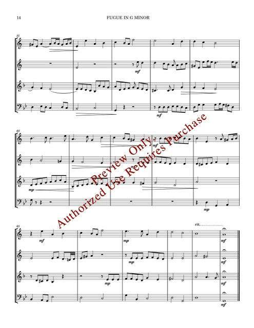 The Fugal Handel, for Brass Quartet