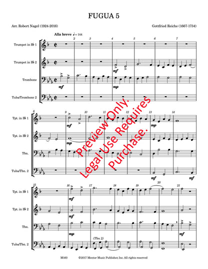 Fuga 5 for Brass Quartet
