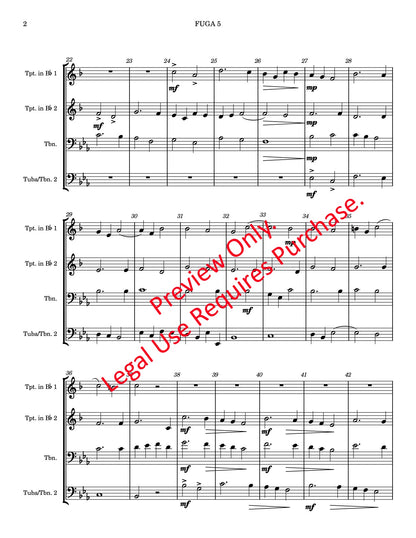 Fuga 5 for Brass Quartet