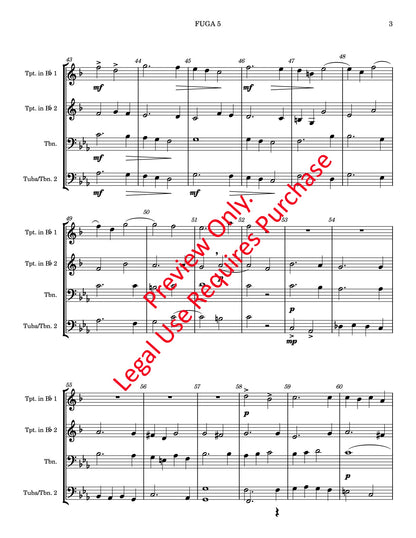 Fuga 5 for Brass Quartet
