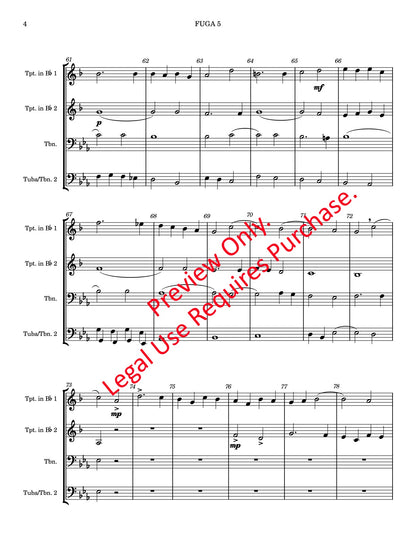 Fuga 5 for Brass Quartet