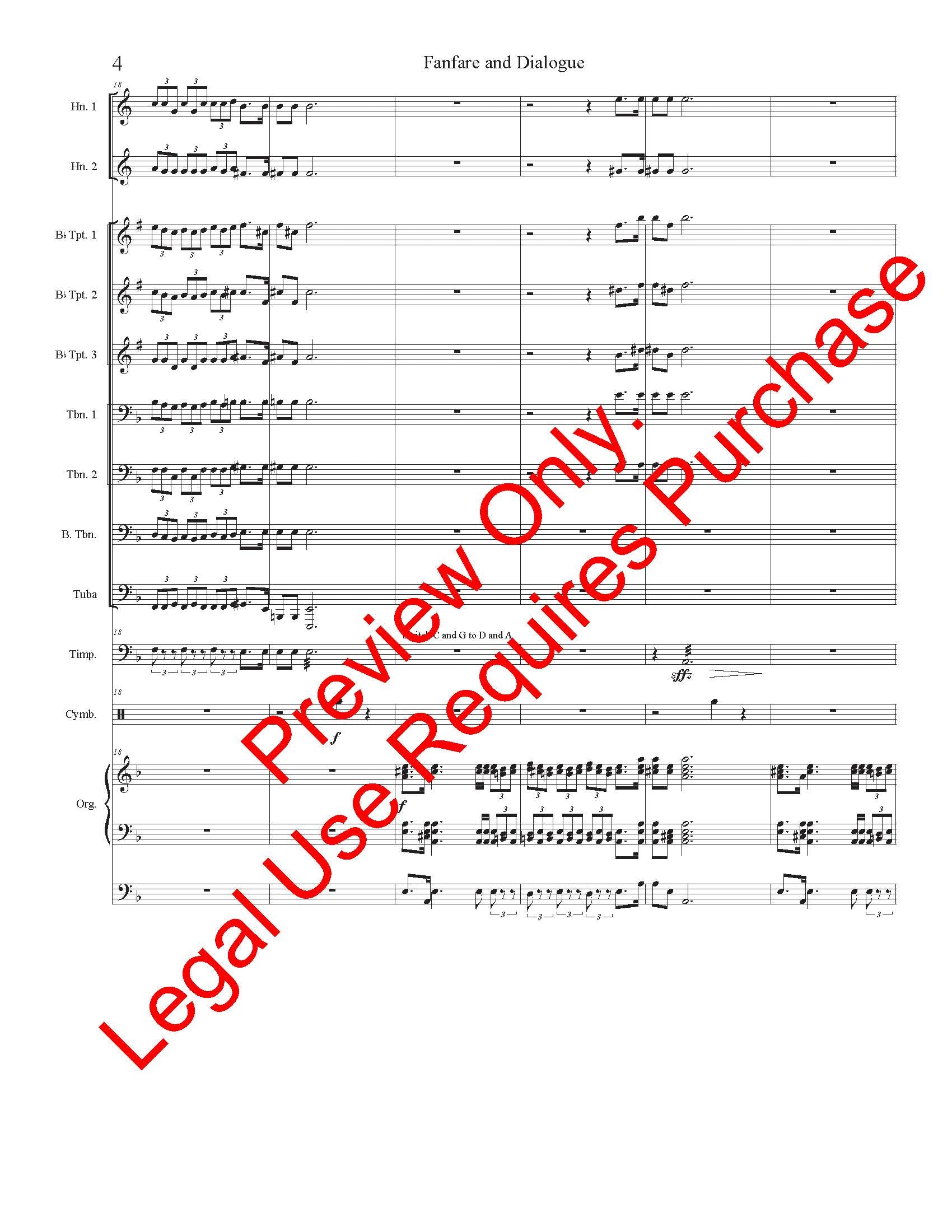 Fanfare and Dialogue for Brass Choir, Keyboard & Percussion