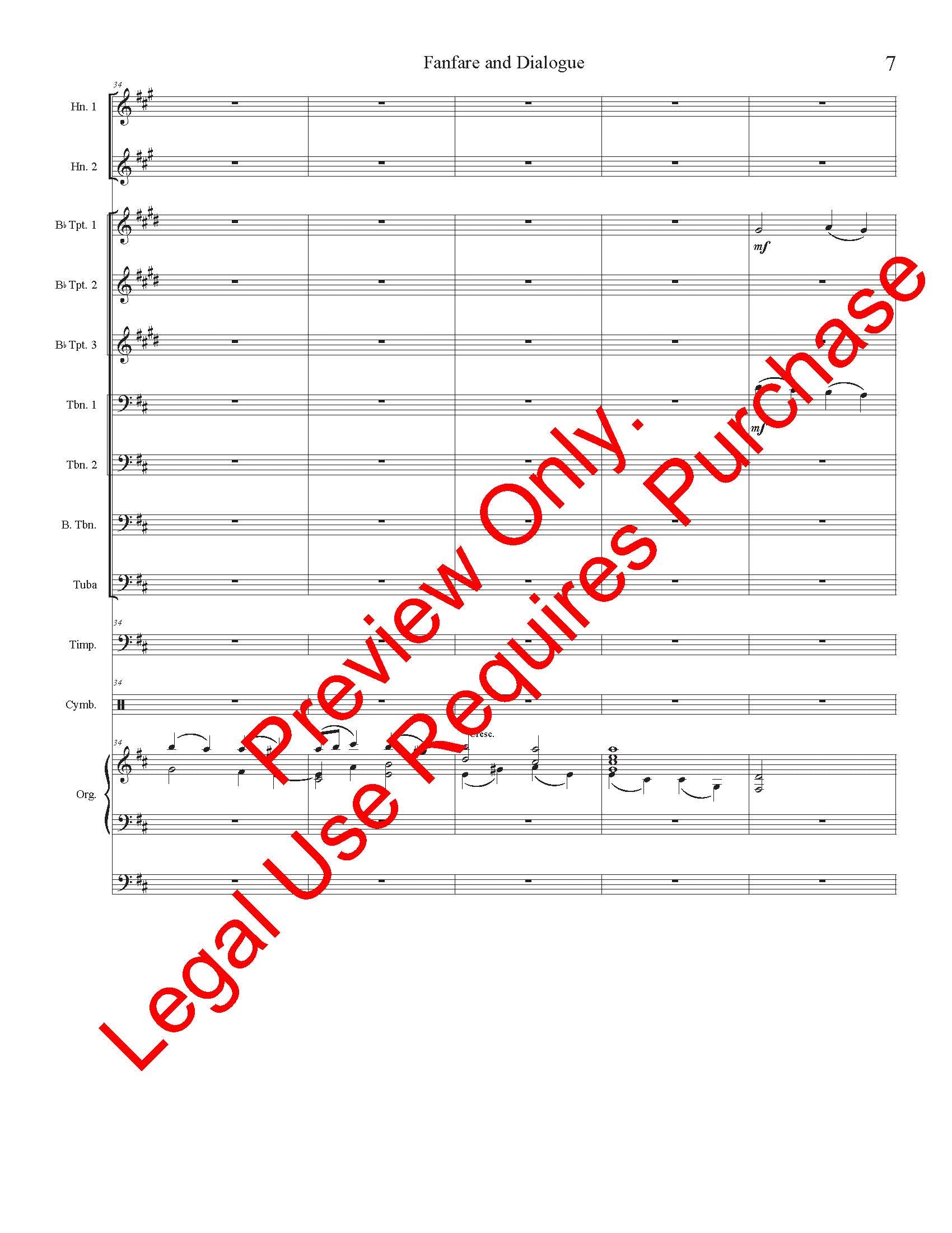 Fanfare and Dialogue for Brass Choir, Keyboard & Percussion