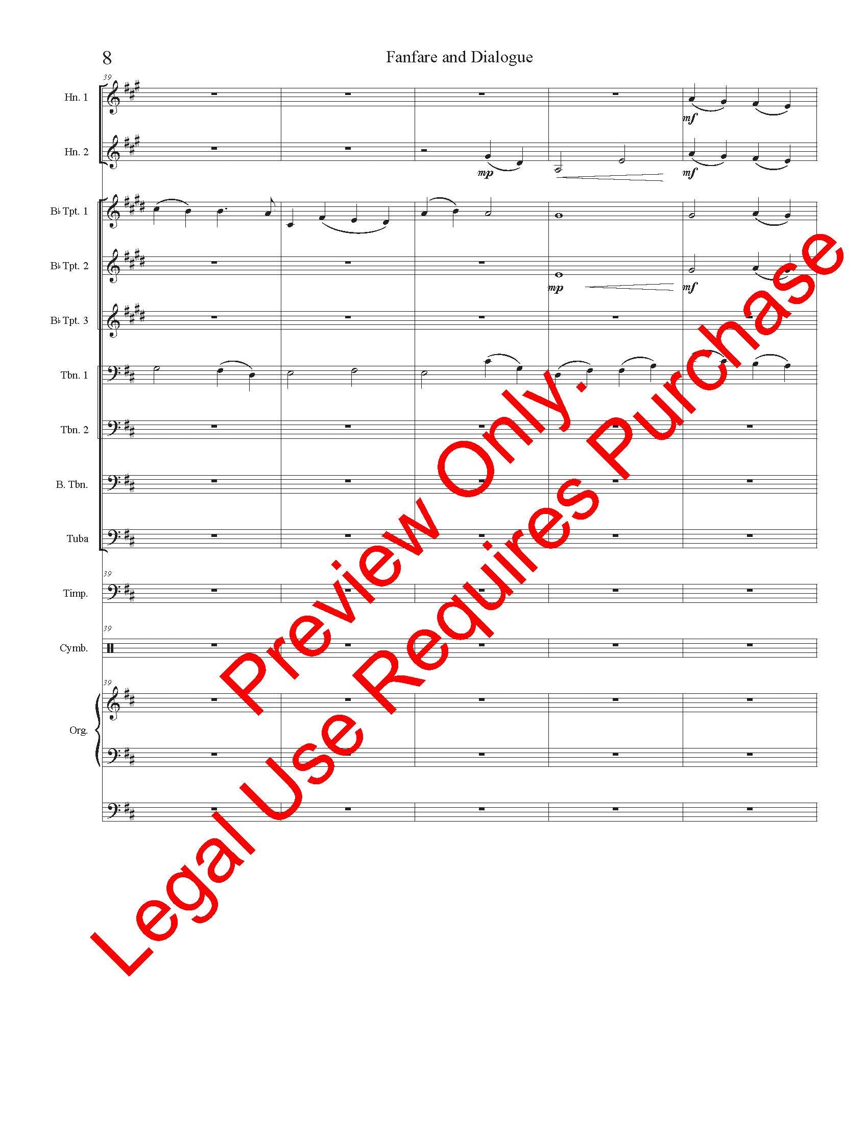Fanfare and Dialogue for Brass Choir, Keyboard & Percussion