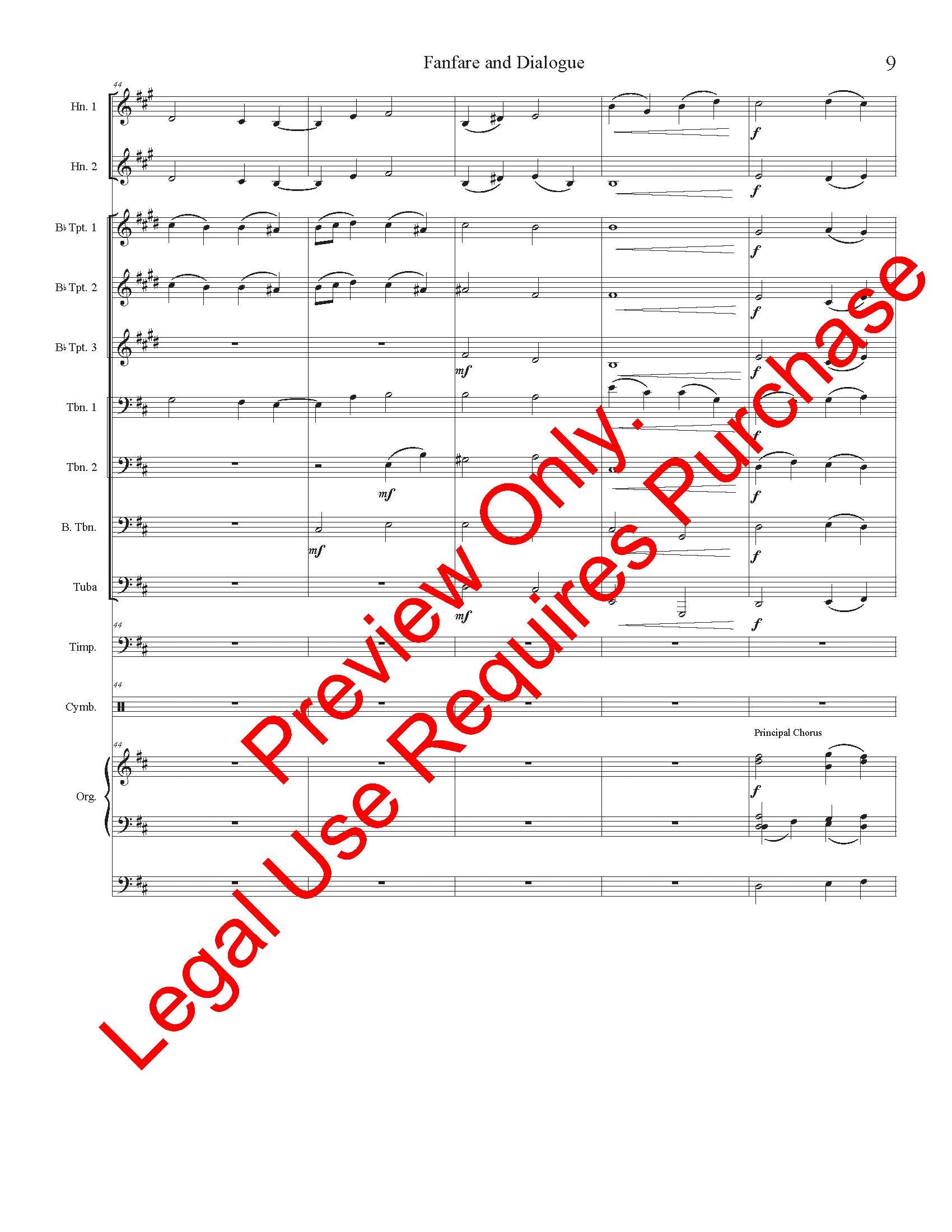 Fanfare and Dialogue for Brass Choir, Keyboard & Percussion