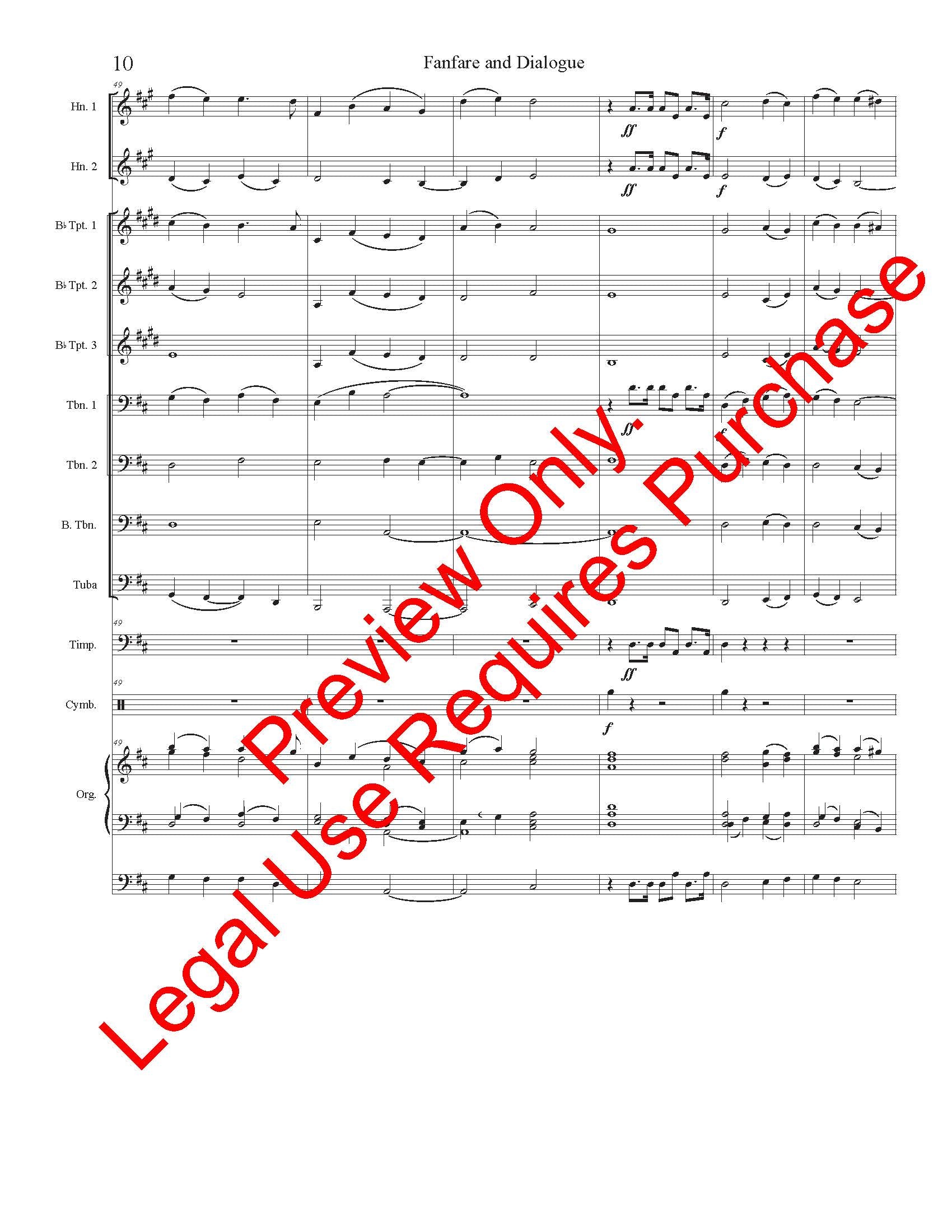 Fanfare and Dialogue for Brass Choir, Keyboard & Percussion