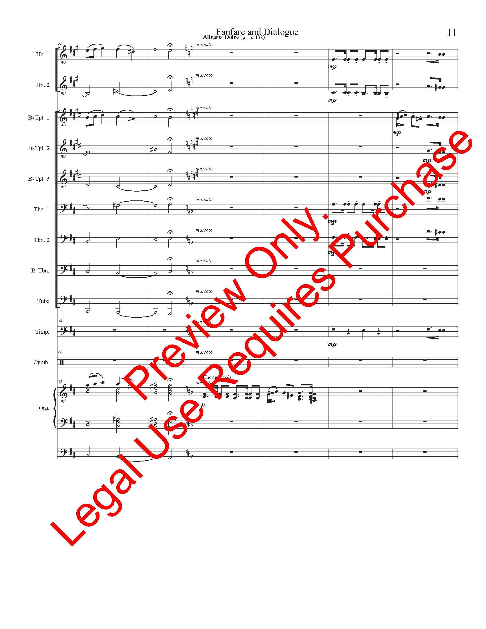 Fanfare and Dialogue for Brass Choir, Keyboard & Percussion