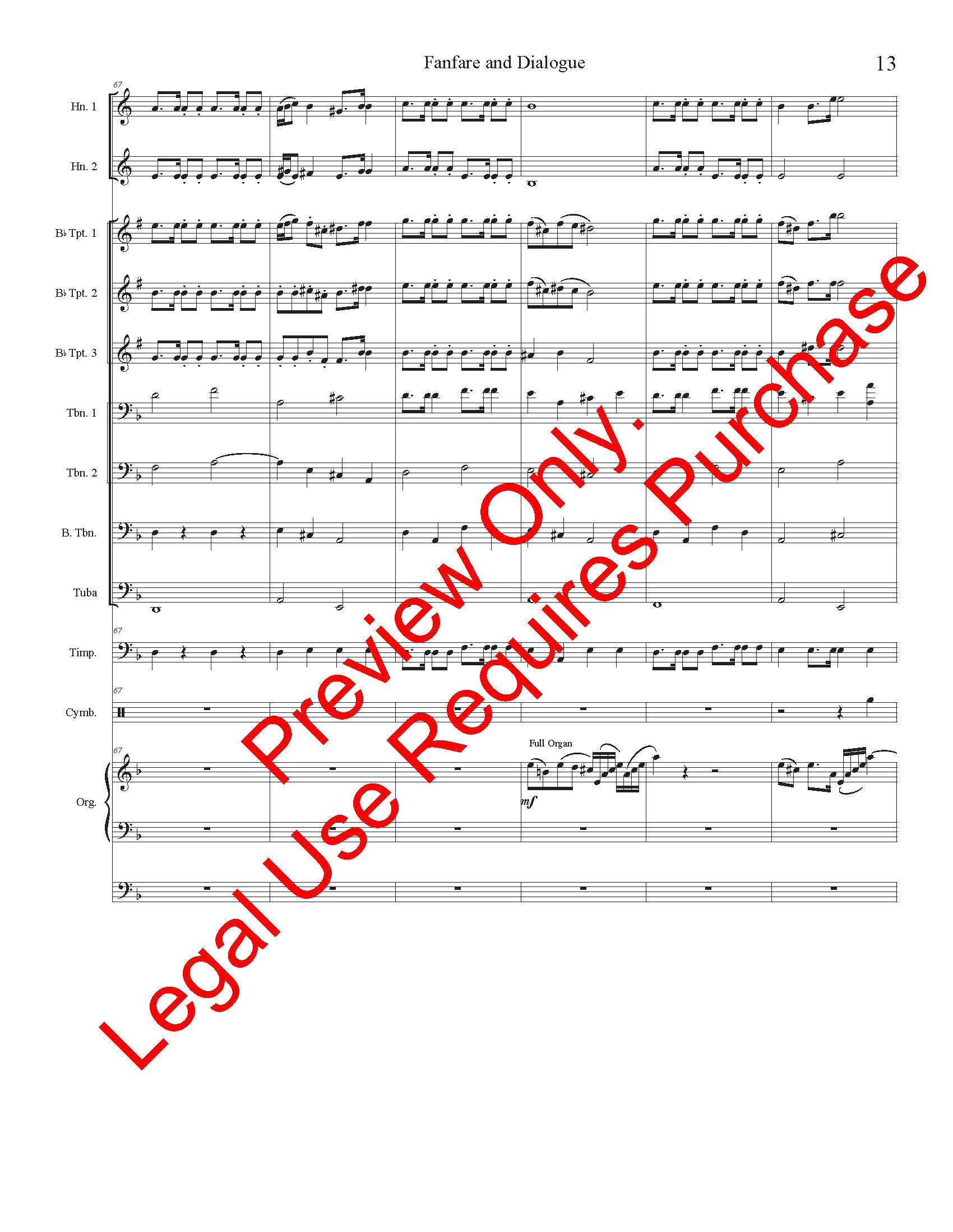 Fanfare and Dialogue for Brass Choir, Keyboard & Percussion