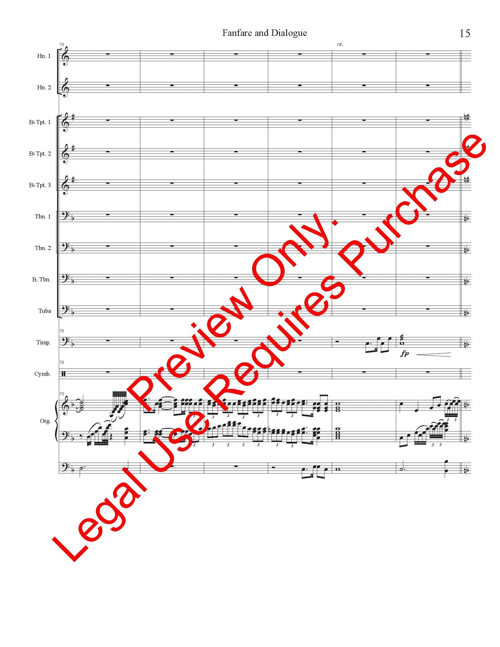 Fanfare and Dialogue for Brass Choir, Keyboard & Percussion