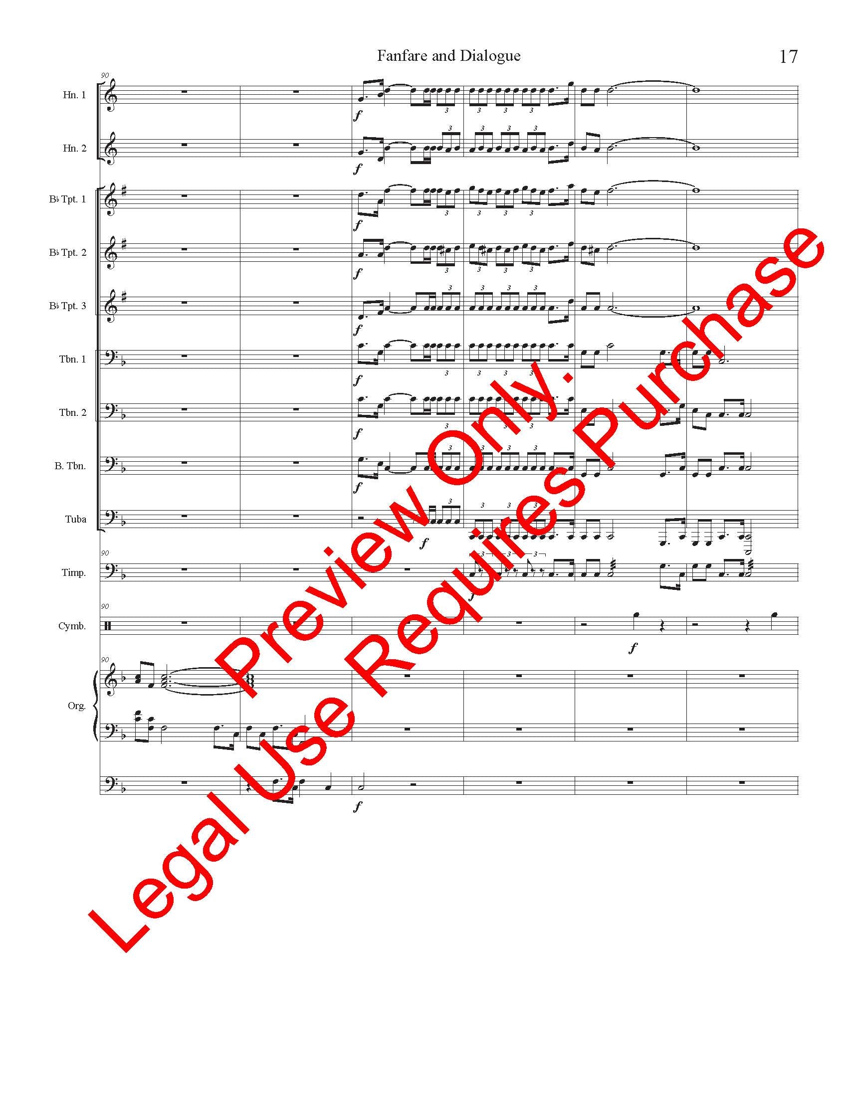 Fanfare and Dialogue for Brass Choir, Keyboard & Percussion