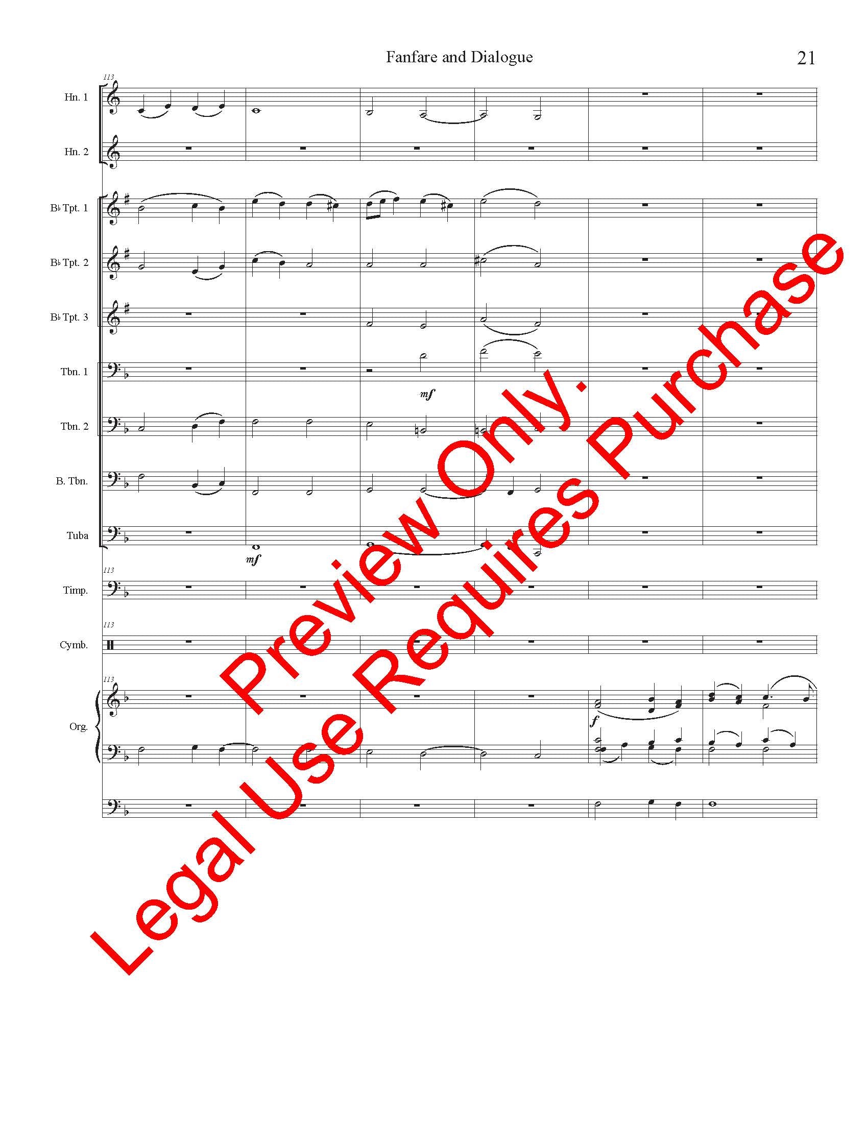 Fanfare and Dialogue for Brass Choir, Keyboard & Percussion