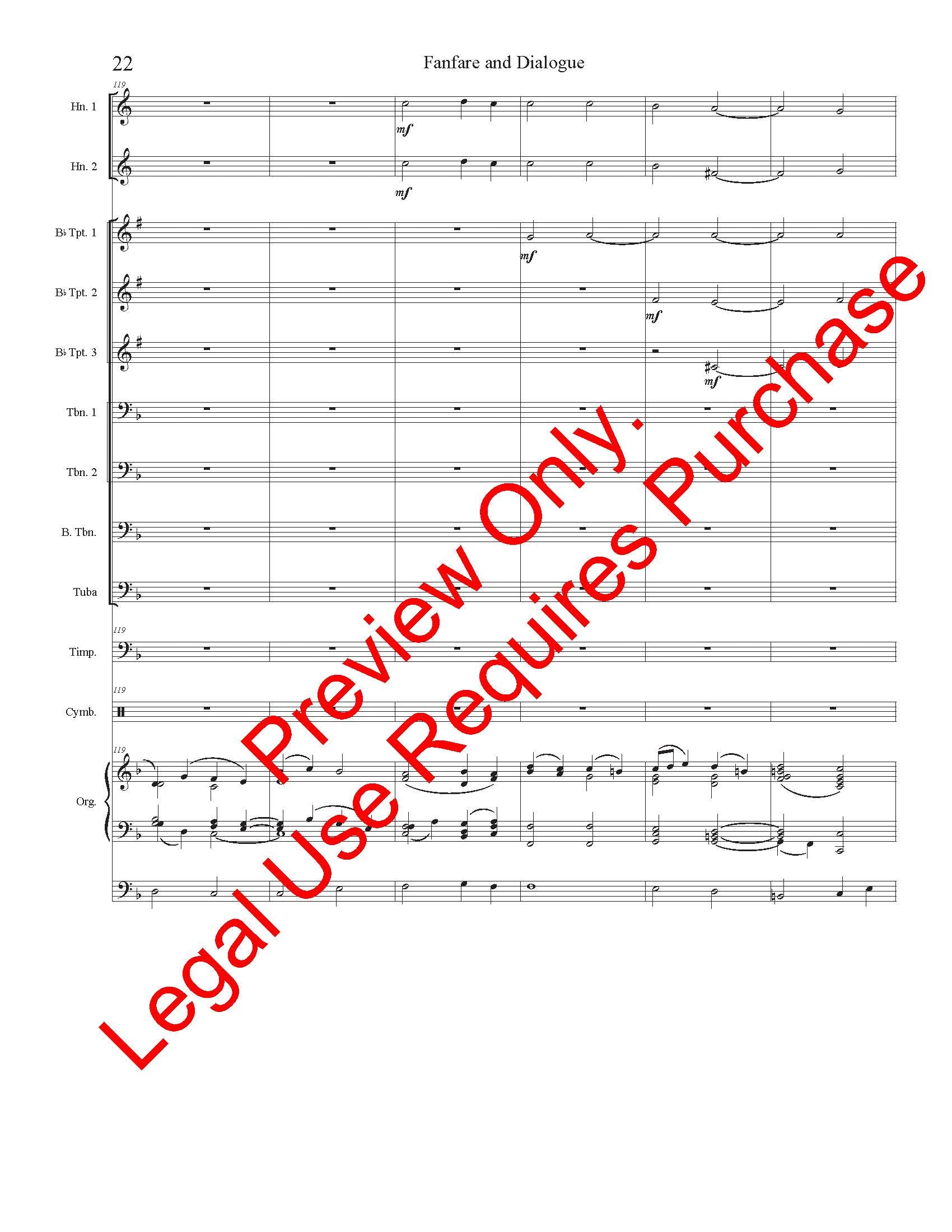 Fanfare and Dialogue for Brass Choir, Keyboard & Percussion