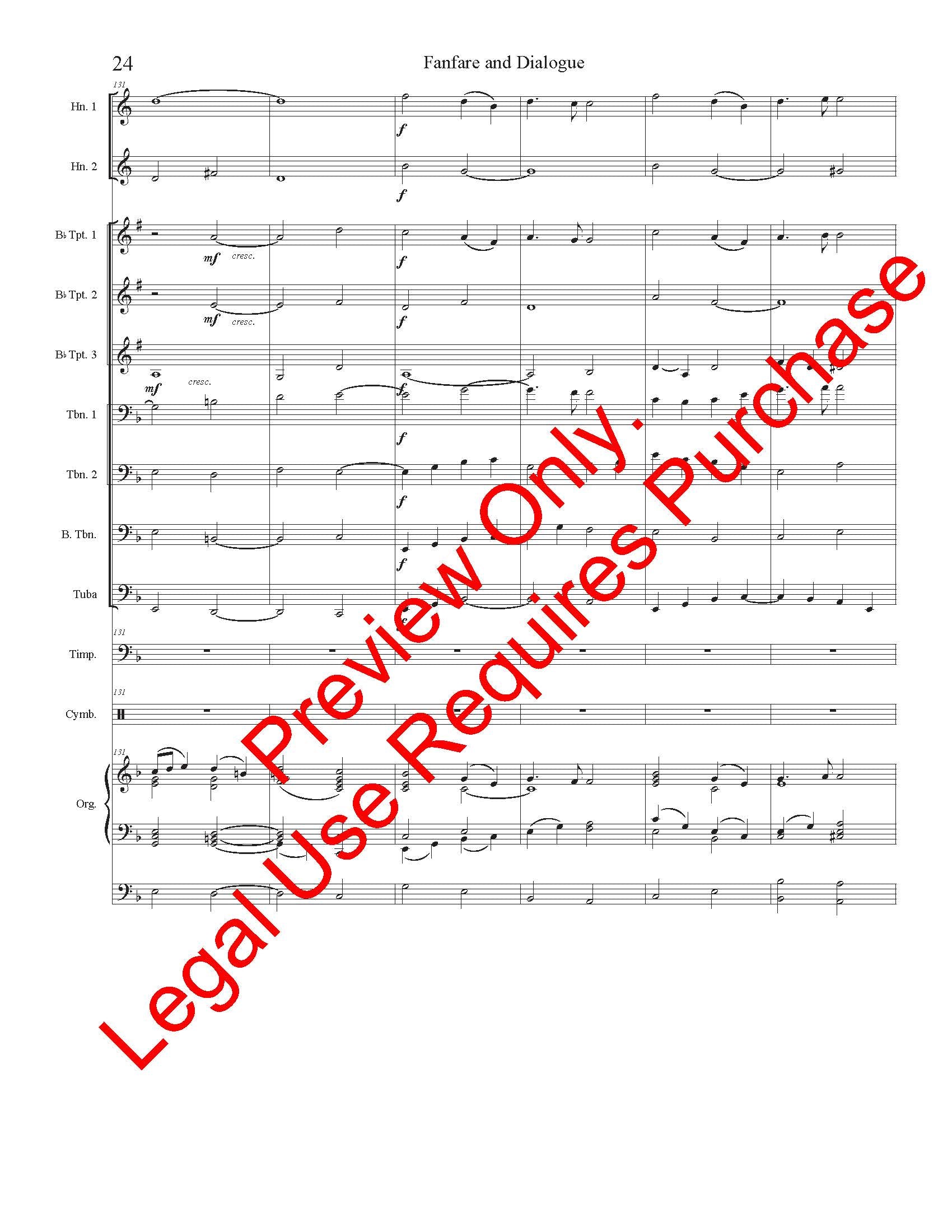 Fanfare and Dialogue for Brass Choir, Keyboard & Percussion