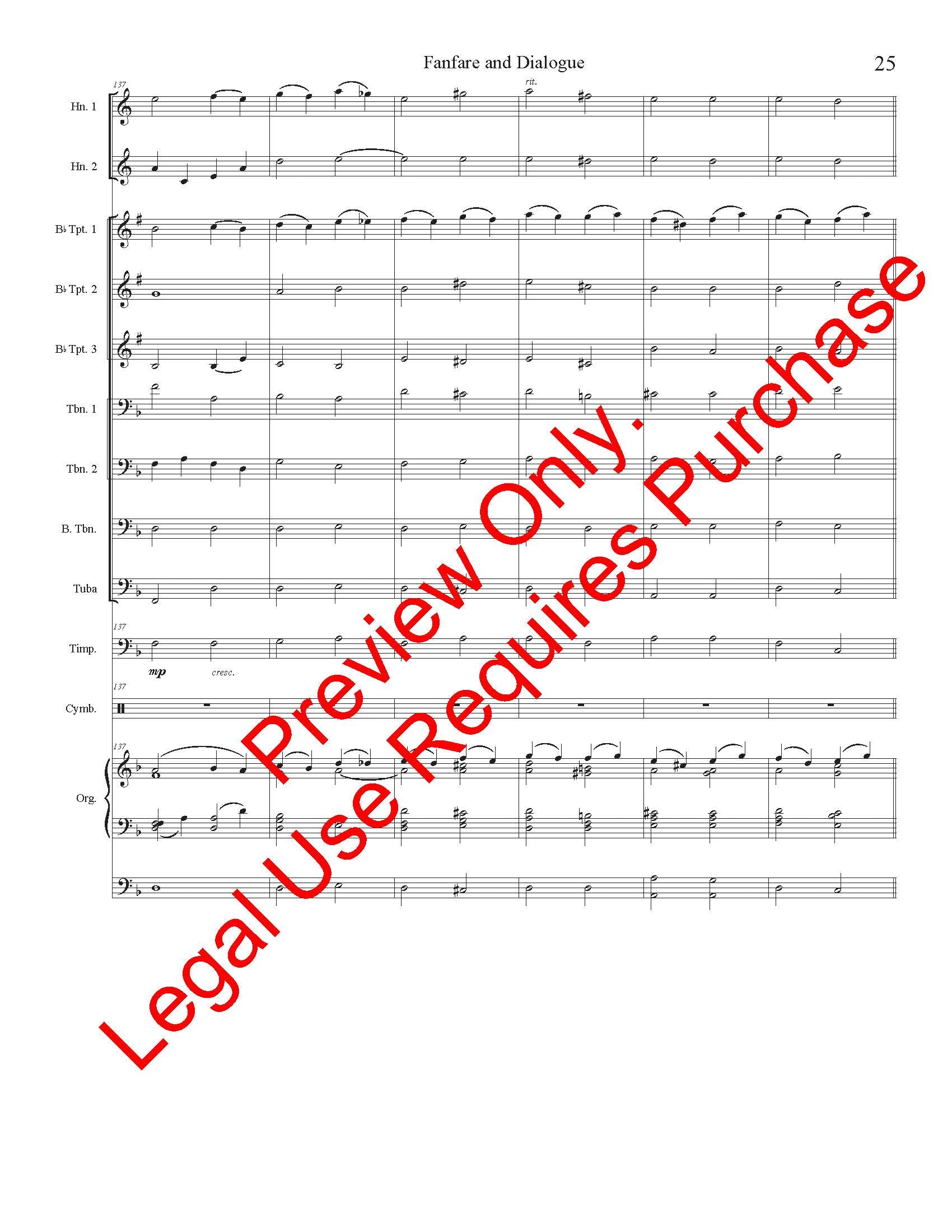 Fanfare and Dialogue for Brass Choir, Keyboard & Percussion