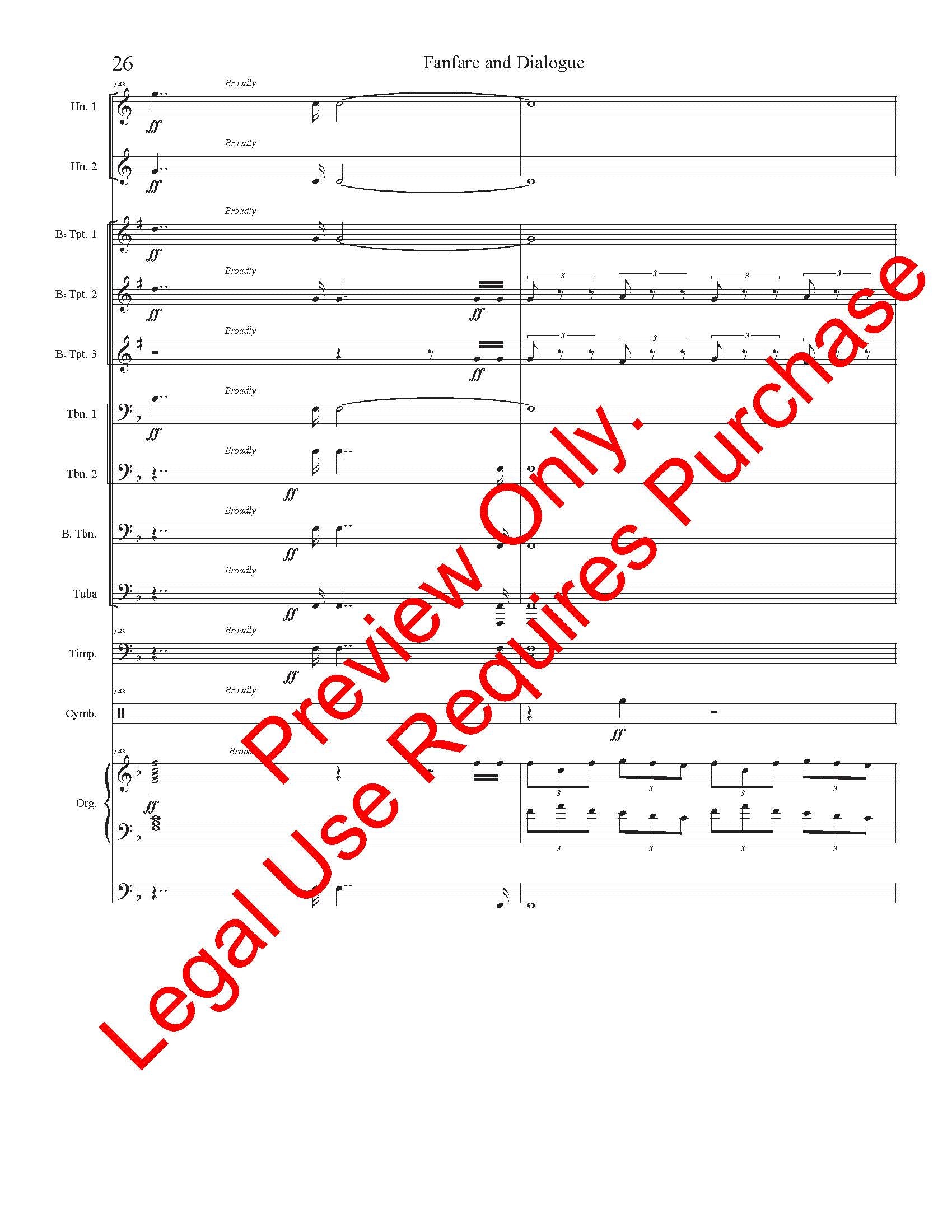 Fanfare and Dialogue for Brass Choir, Keyboard & Percussion