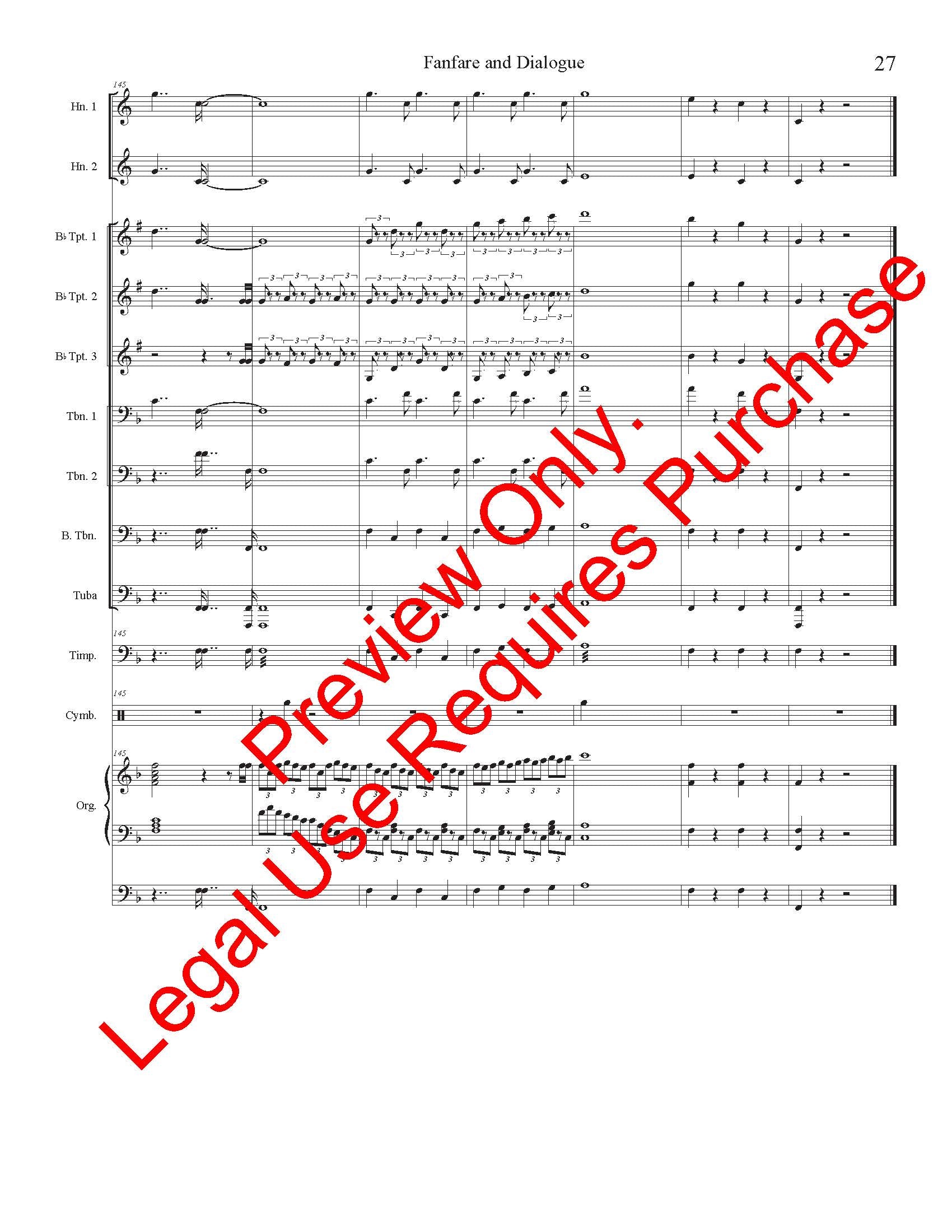 Fanfare and Dialogue for Brass Choir, Keyboard & Percussion