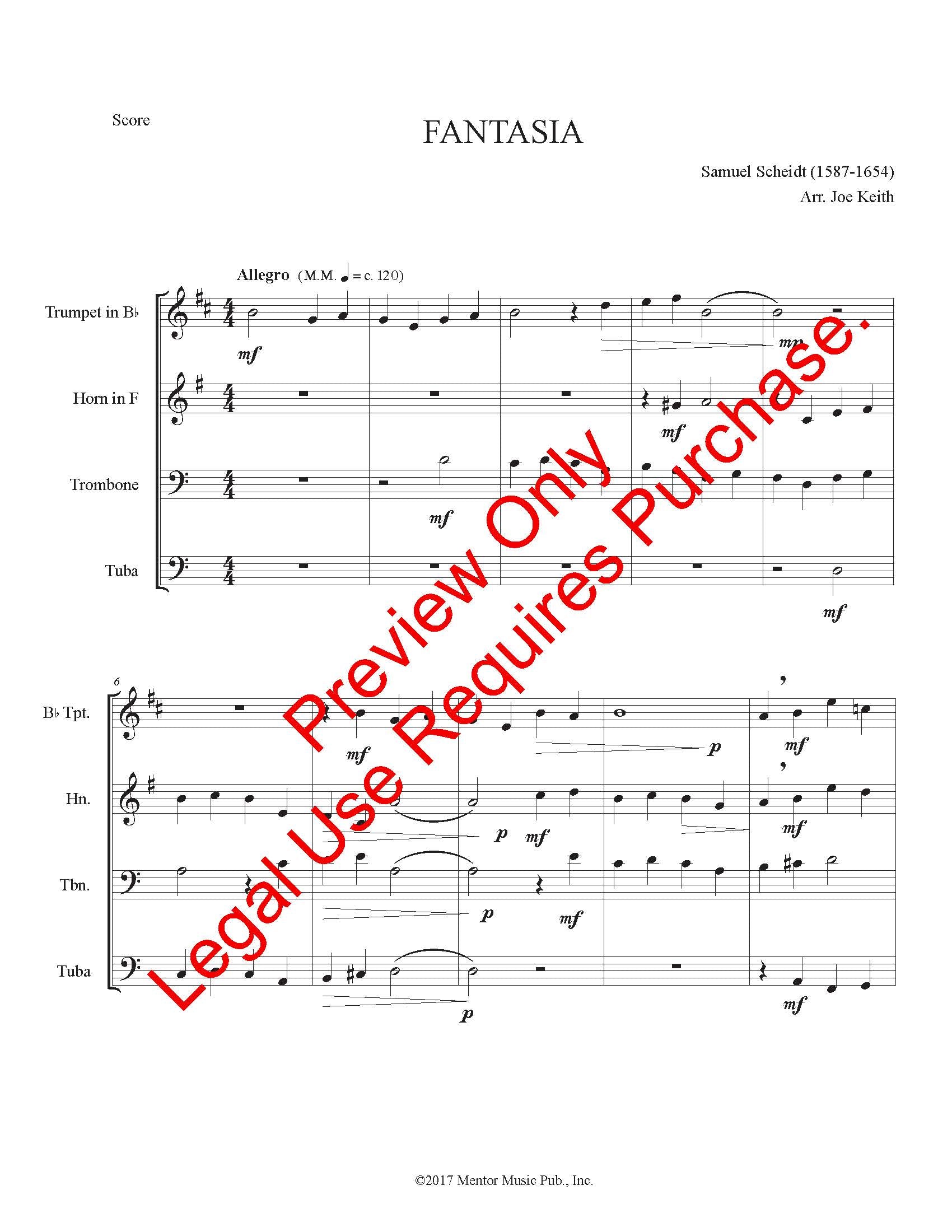 Fantasia for Brass (Brass Quartet)