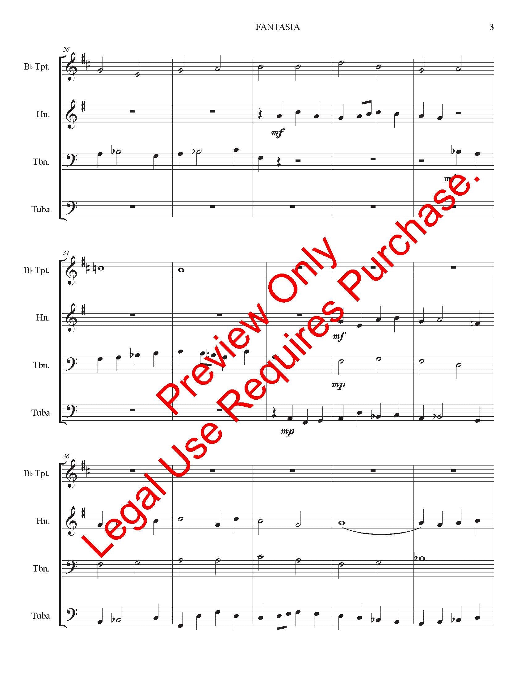 Fantasia for Brass (Brass Quartet)
