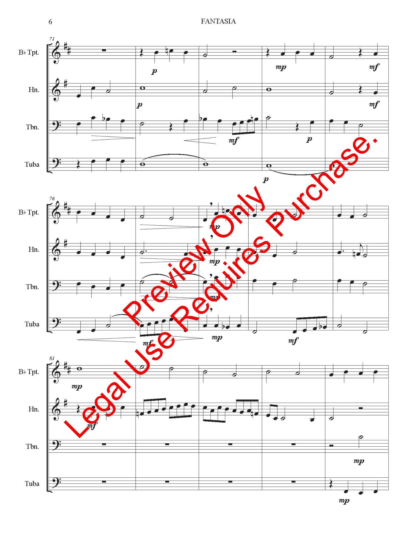 Fantasia for Brass