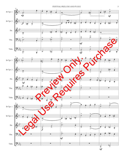 Festival Prelude and Fugue for Brass Quintet