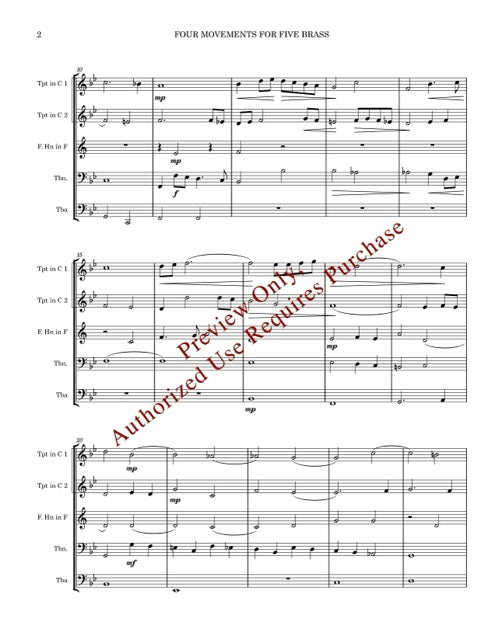 Four Movements for Five Brass (de Grigny)