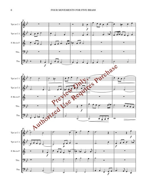 Four Movements for Five Brass (de Grigny)