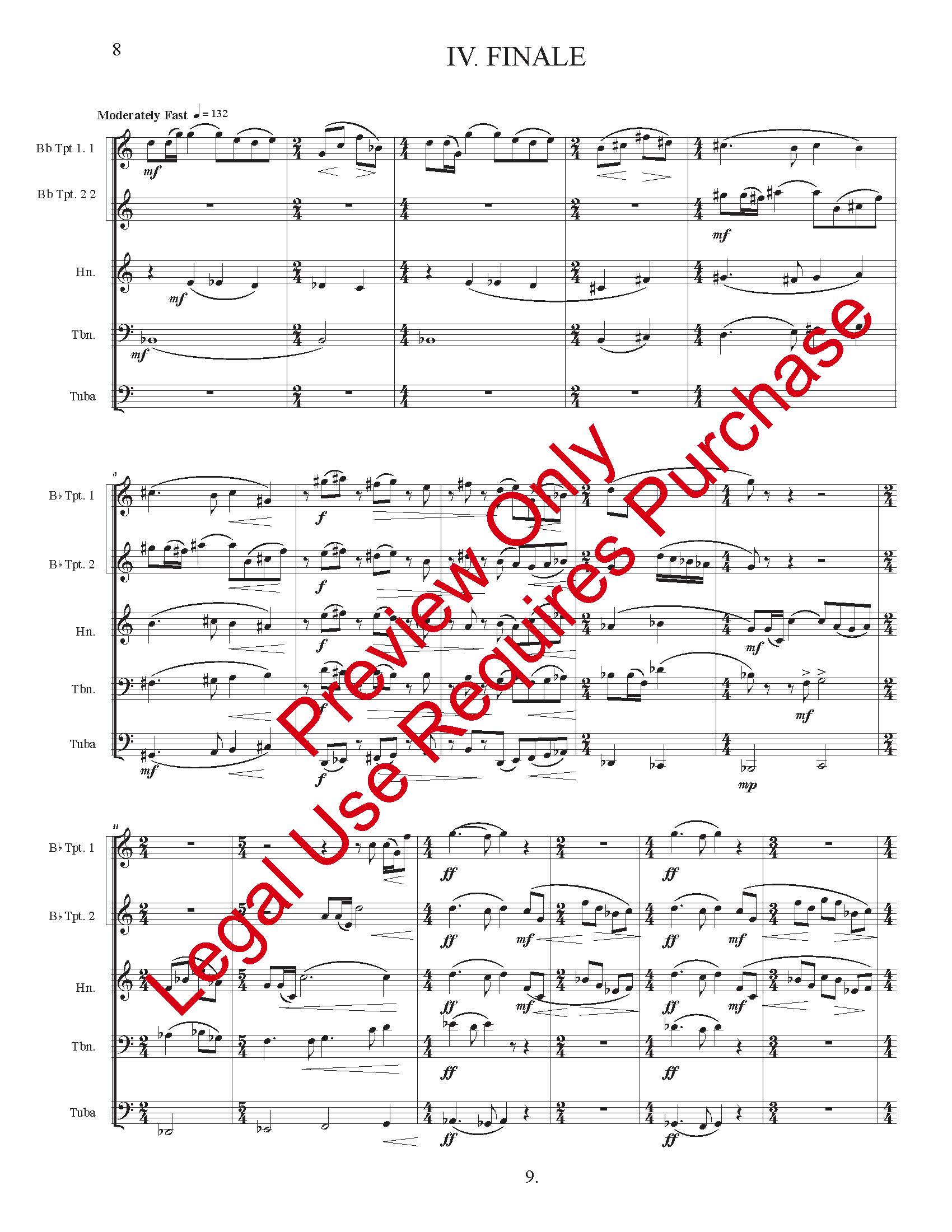 Four Moods for Brass Quintet (1957)