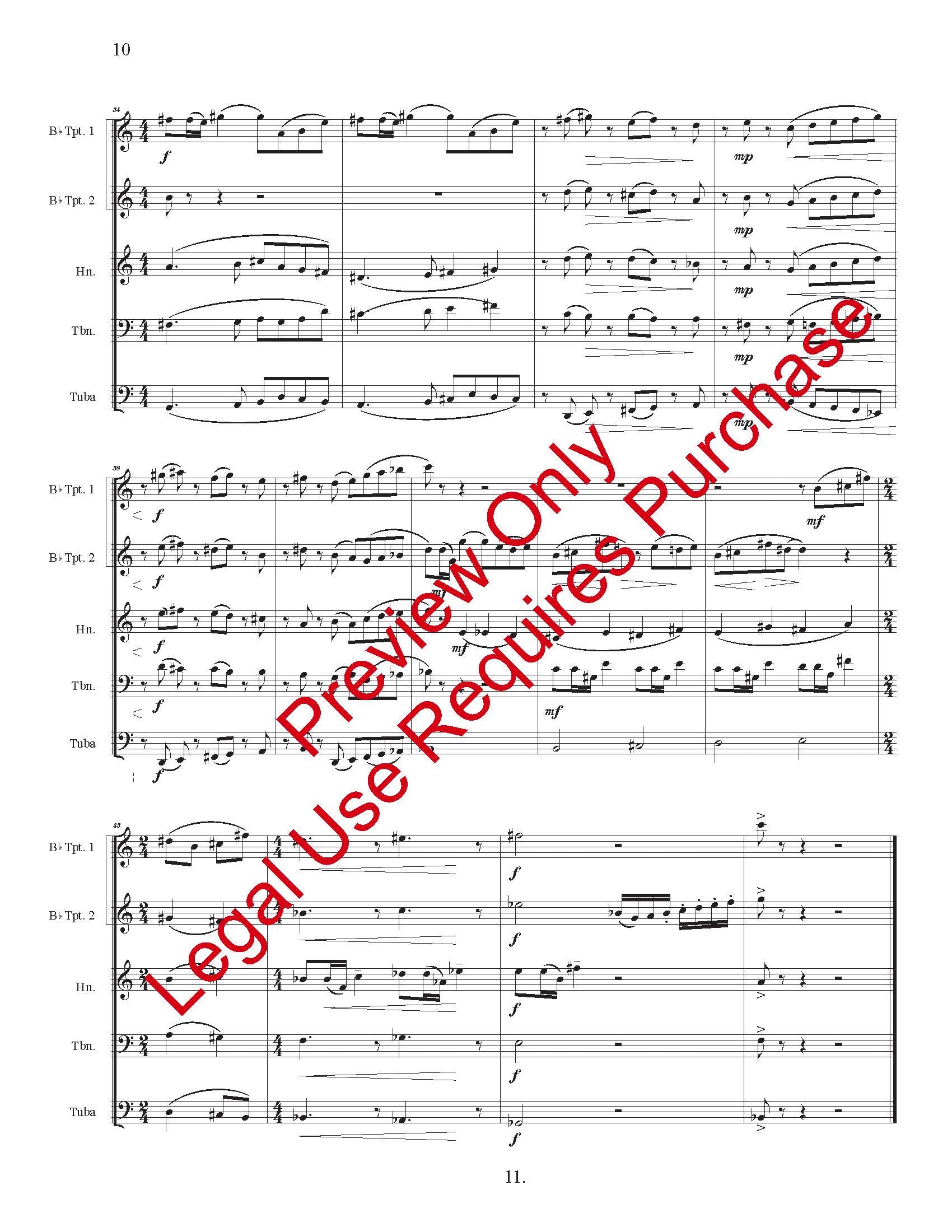 Four Moods for Brass Quintet (1957)