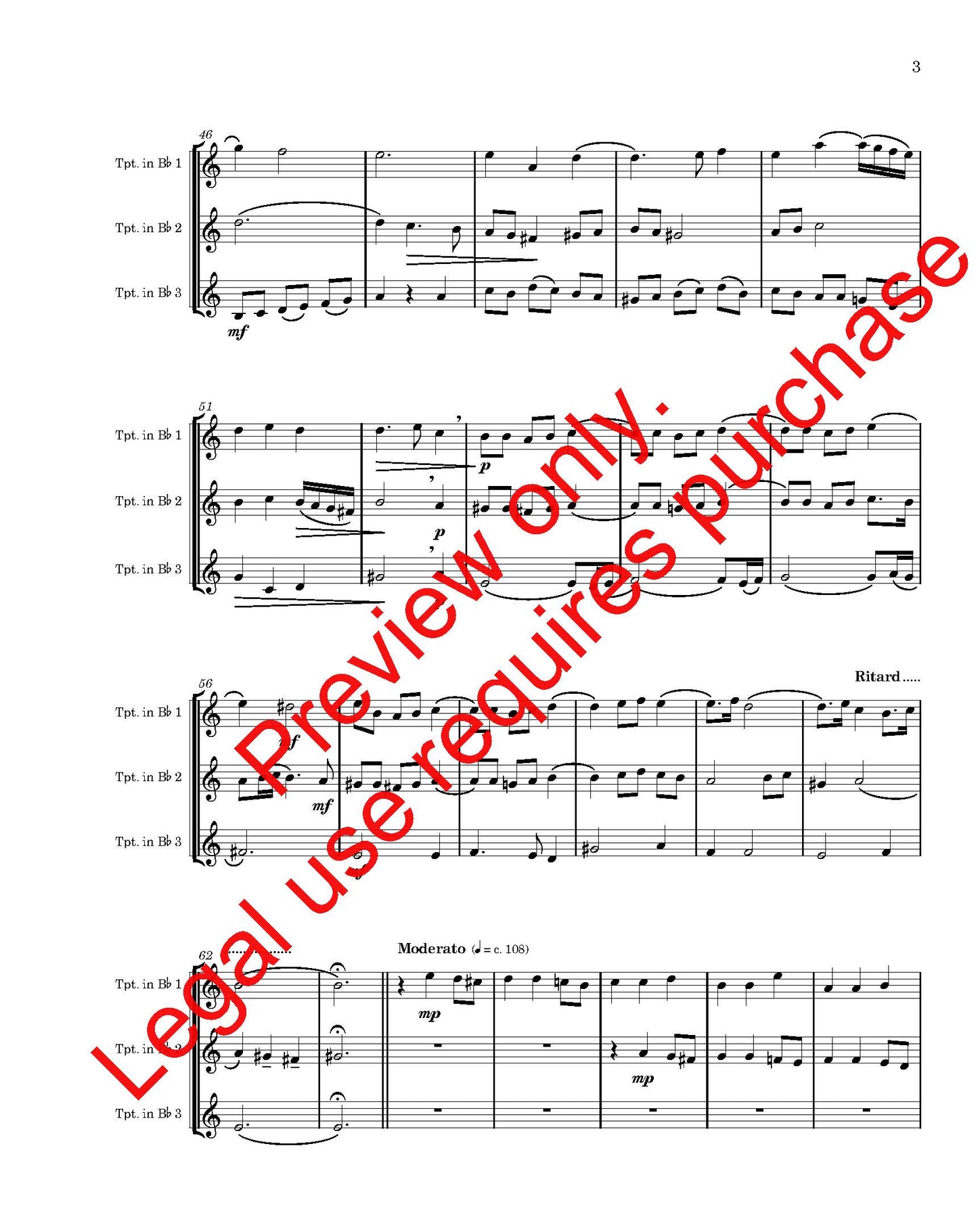 Baroque Trio for Three Trumpets