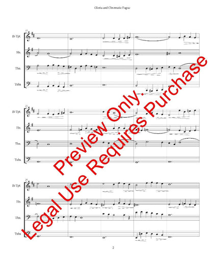 Gloria and Chromatic Fugue for Brass Quartet