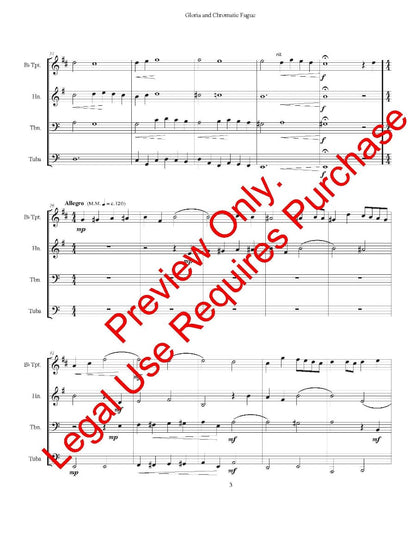 Gloria and Chromatic Fugue for Brass Quartet