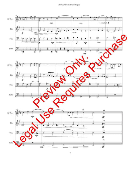 Gloria and Chromatic Fugue for Brass Quartet