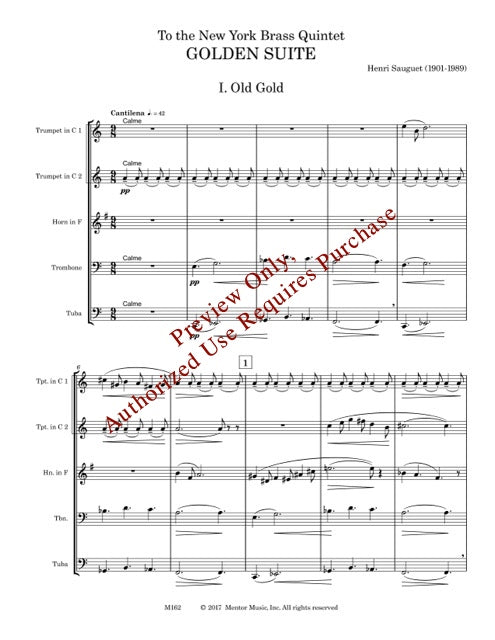 Golden Suite for Brass Quintet