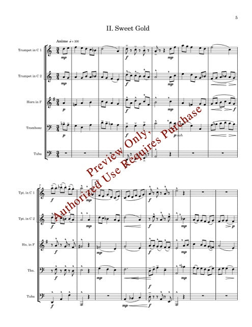 Golden Suite for Brass Quintet