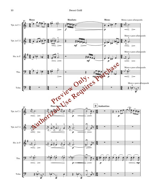 Golden Suite for Brass Quintet