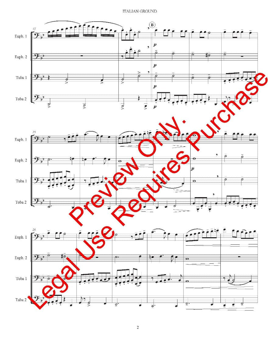 Italian Ground for Low Brass Quartet