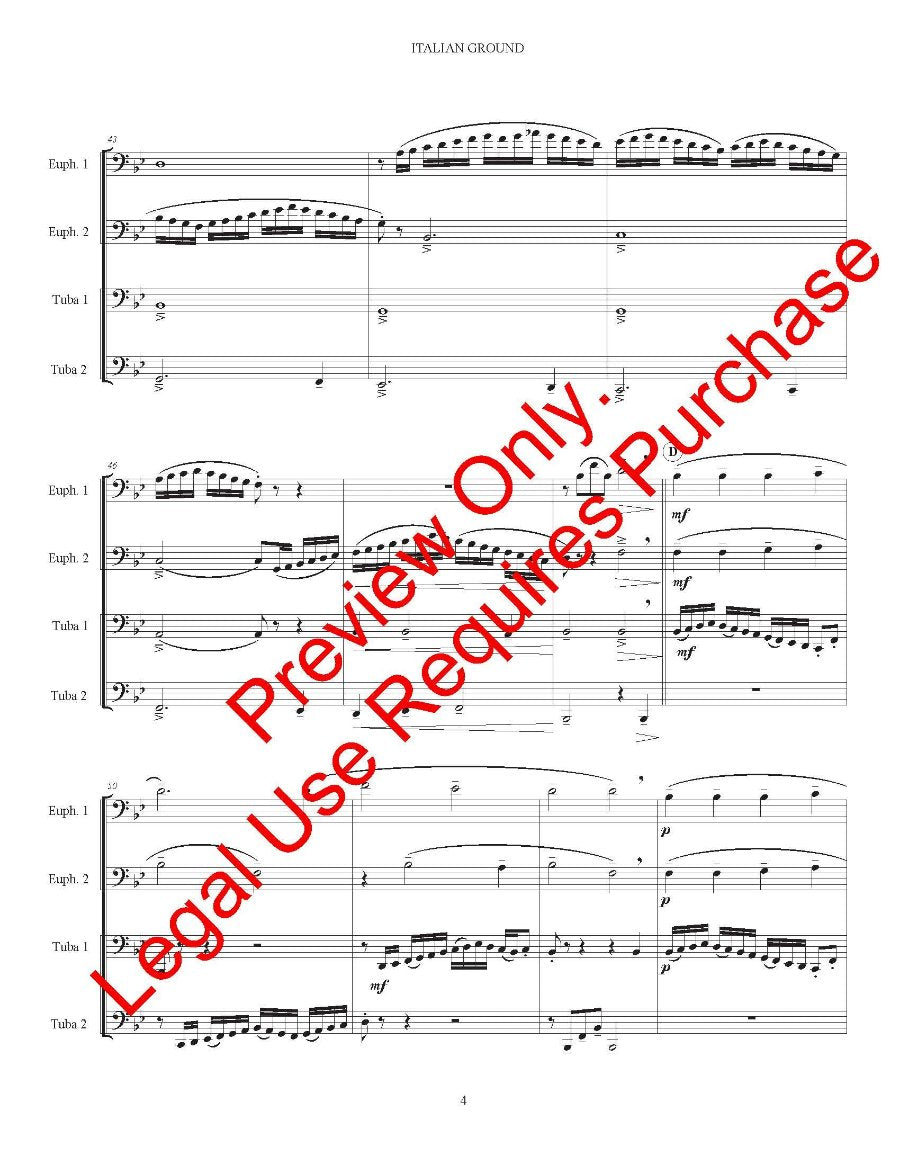 Italian Ground for Low Brass Quartet