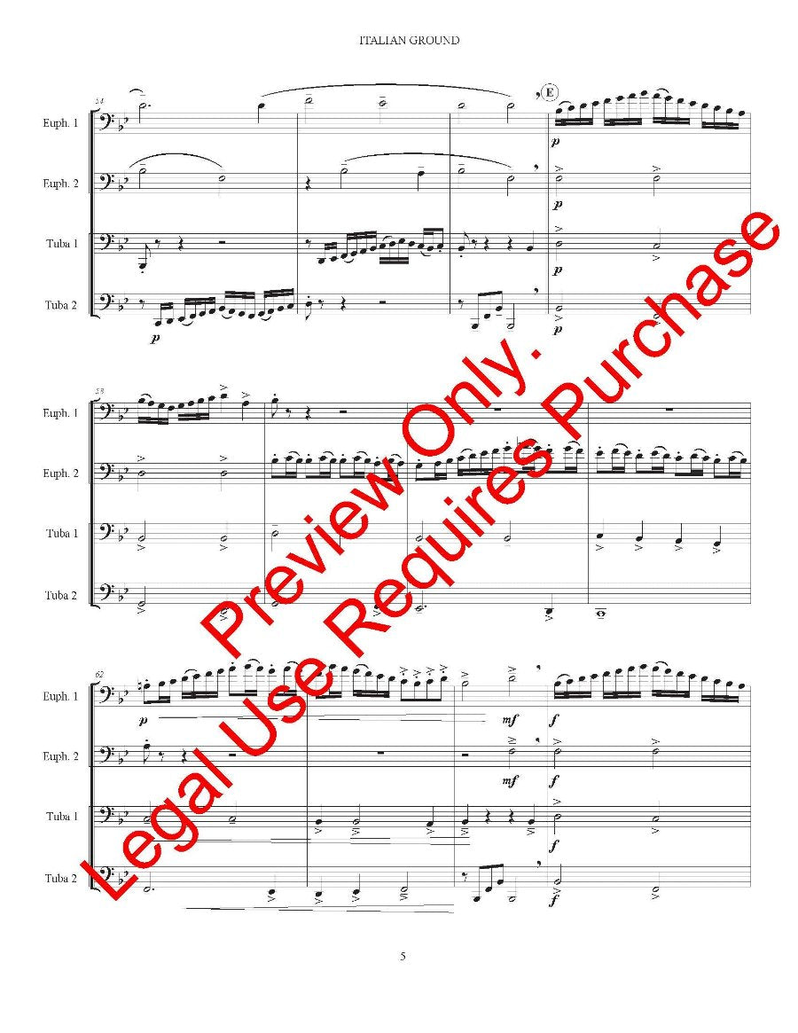 Italian Ground for Low Brass Quartet
