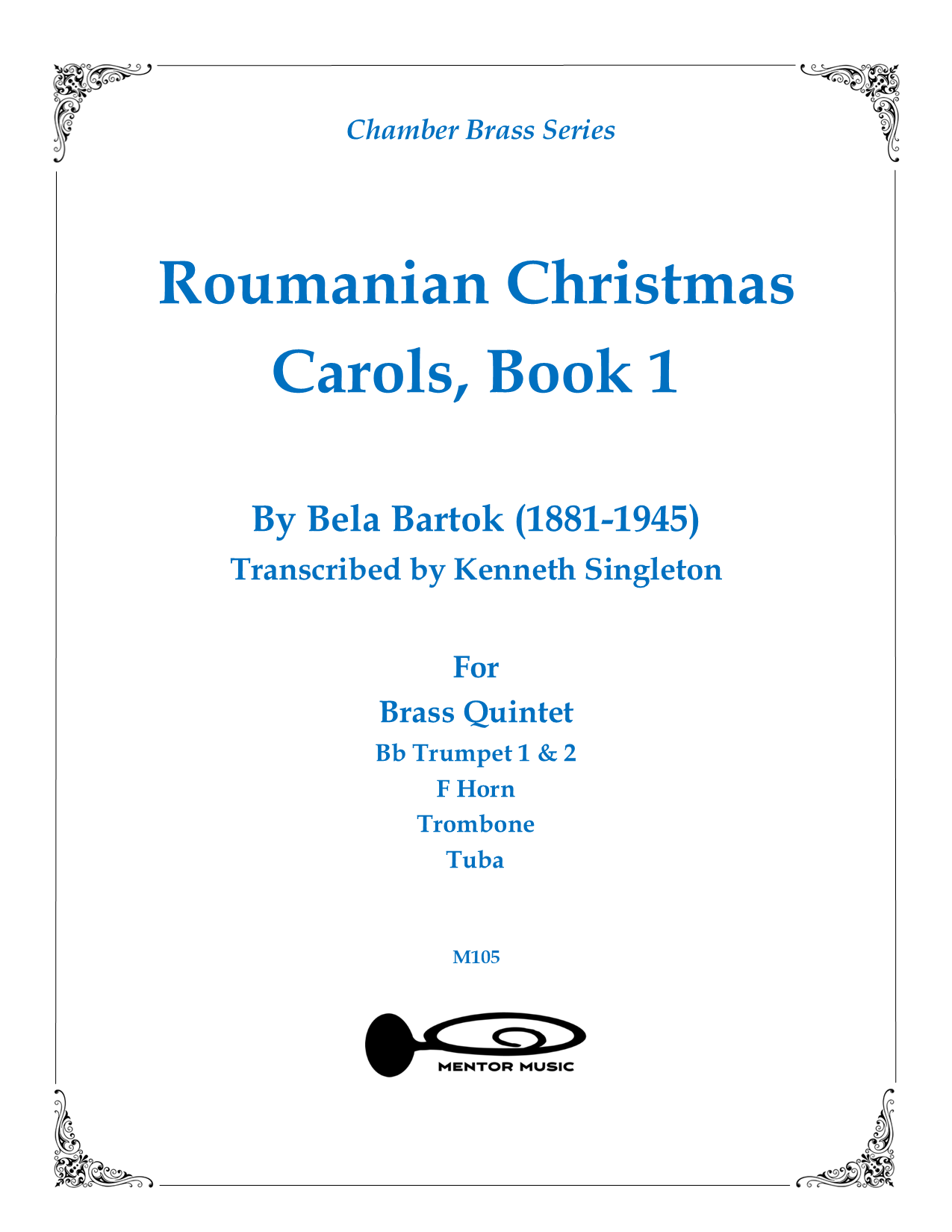 Roumanian Christmas Carols Bk 1 for Brass Quintet