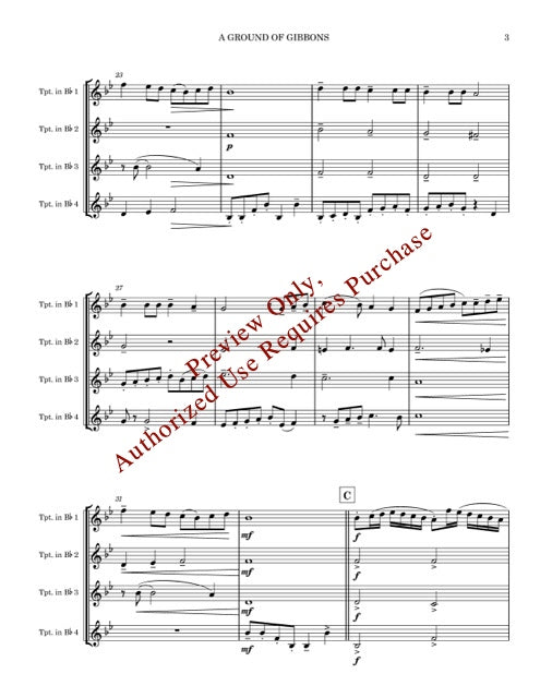 A Ground of Gibbon for Trumpet Quartet