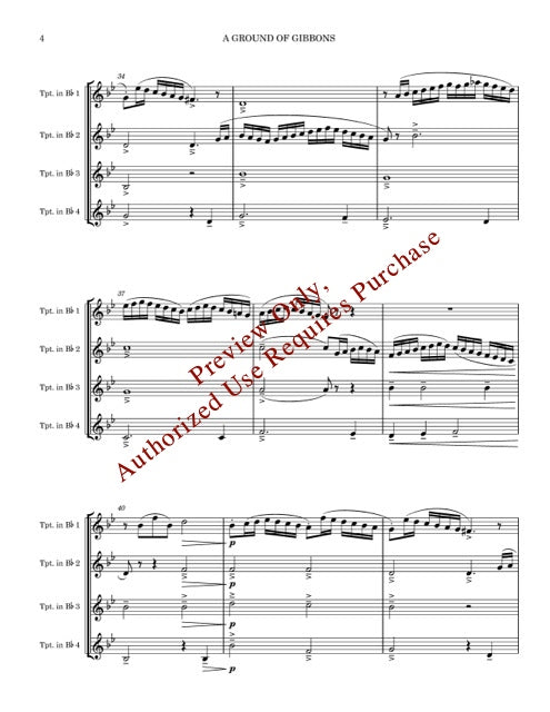 A Ground of Gibbon for Trumpet Quartet