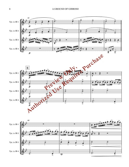 A Ground of Gibbon for Trumpet Quartet