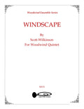 Sheet music cover for 'Windscape' by Scott Wilkinson for woodwind quintet.