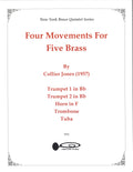 Four Movements for Five Brass (1957) Collier Jones (Full Score only)