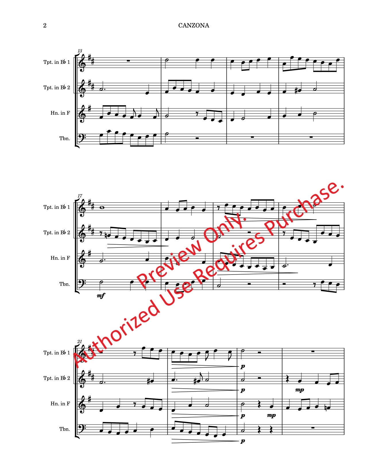 Canzona for Brass Quartet (Frescobaldi)